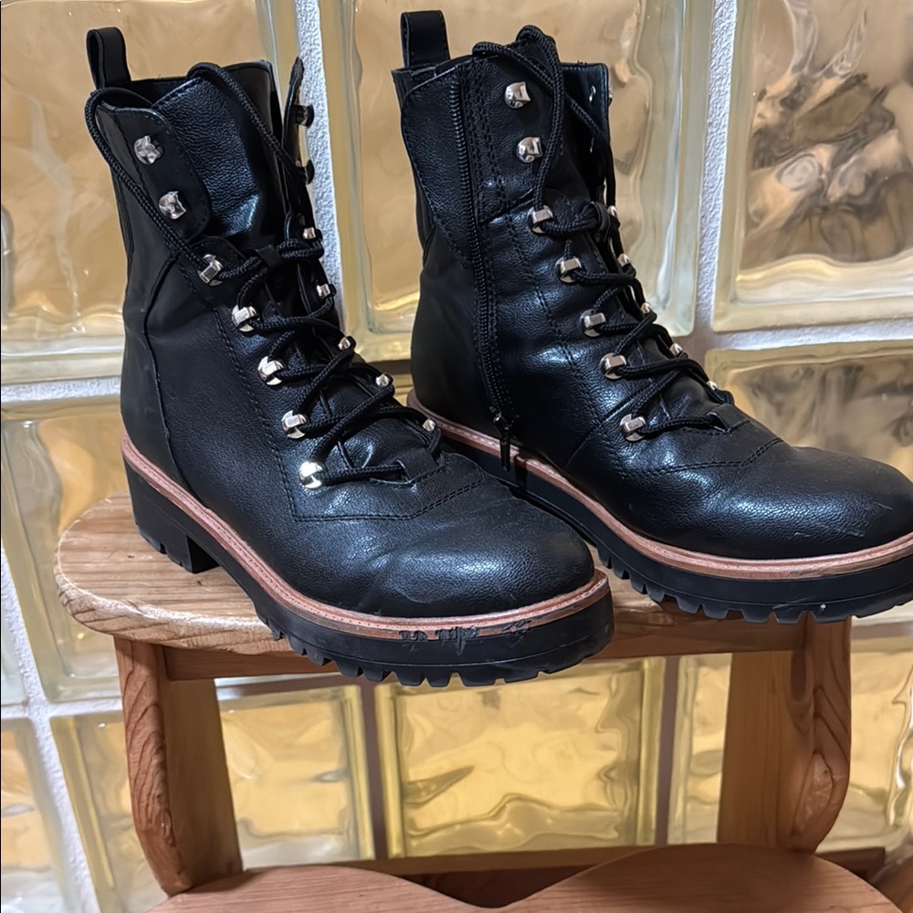 Black Leather Women's Boots